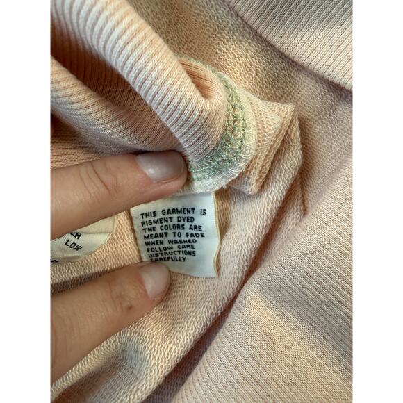 Tommy Bahama Quarter Zip Size XL Terry Cloth Pullover Peachy Pink Stretch - Picture 8 of 10